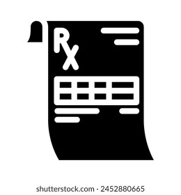 prescription drugs medicines glyph icon vector. prescription drugs medicines sign. isolated symbol illustration