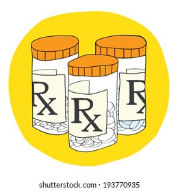 Prescription Drugs & Pill Bottle svg