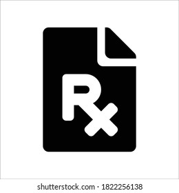 Prescription File Document Vector icon