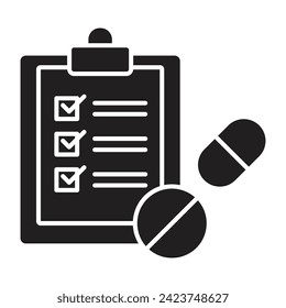 Icono Plano de prescripción. ilustración vectorial.