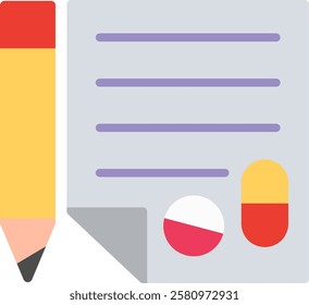 Prescription Flat Illustration Vector Design