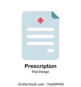 Prescription Flat Vector Illustration