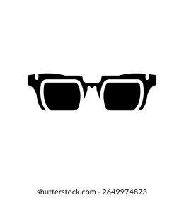 prescription glasses color flat icon for digital and print projects.  Minimal clean icons for apps and websites. Modern simple icons for UI UX and branding