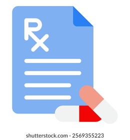 Prescription Hospital Doctor Icon Illustration