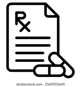 Prescription Hospital Doctor Icon Illustration