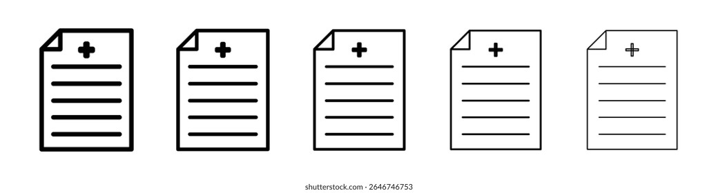 Conceito de ícone de prescrição. design gráfico, logotipo, Web, IU.