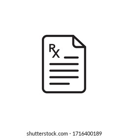 Prescription icon design isolated on white background