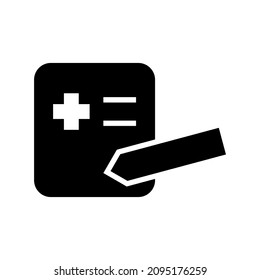 prescription icon or logo isolated sign symbol vector illustration - high quality black style vector icons
