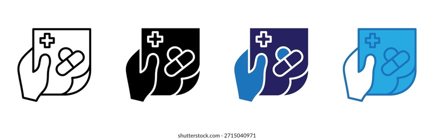 Icono de la prescripción Multi Style Ilustración vectorial