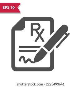 Prescription Icon. Professional, pixel perfect icon, EPS 10 format.