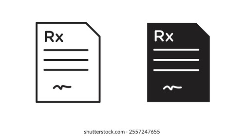 Prescription Icon set. vector illustration set