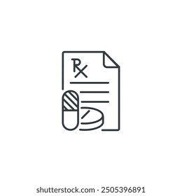 Prescription icon, Prescription vector illustration