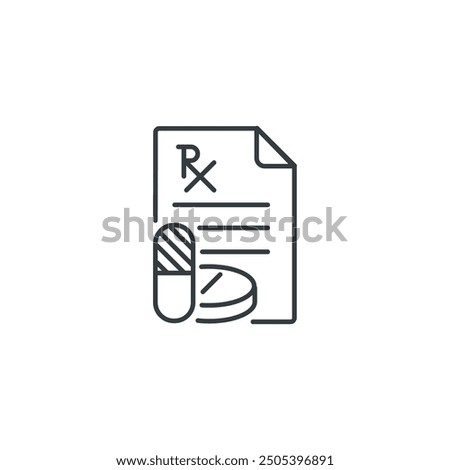 Prescription icon, Prescription vector illustration