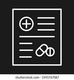Imagen vectorial de icono de prescripción. Puede ser utilizado para uso médico. Adecuado para aplicaciones móviles, aplicaciones web y medios impresos.