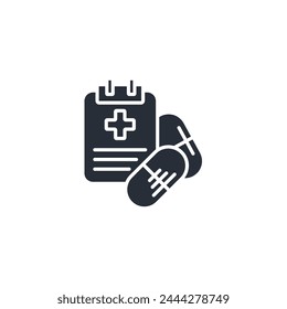 prescription icon. vector.Editable stroke.linear style sign for use web design,logo.Symbol illustration.