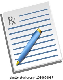 Prescription Logo / Rx / Doctor Note Logo for Healthcare Related Industry 