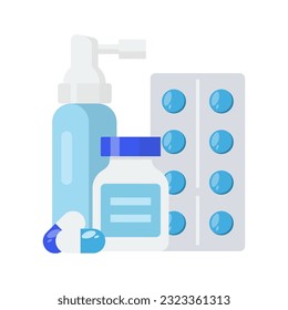 Prescription medication vector design element. Abstract customizable symbol for infographic with blank copy space. Editable shape for instructional graphics. Visual data presentation component