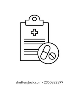 prescription for medicine icon vector pills drug prescription 