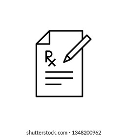 Prescription Modern Simple Outline Vector Icon