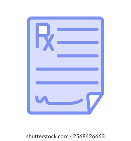 Prescription Pad duotone line icon , vector, pixel perfect, illustrator file