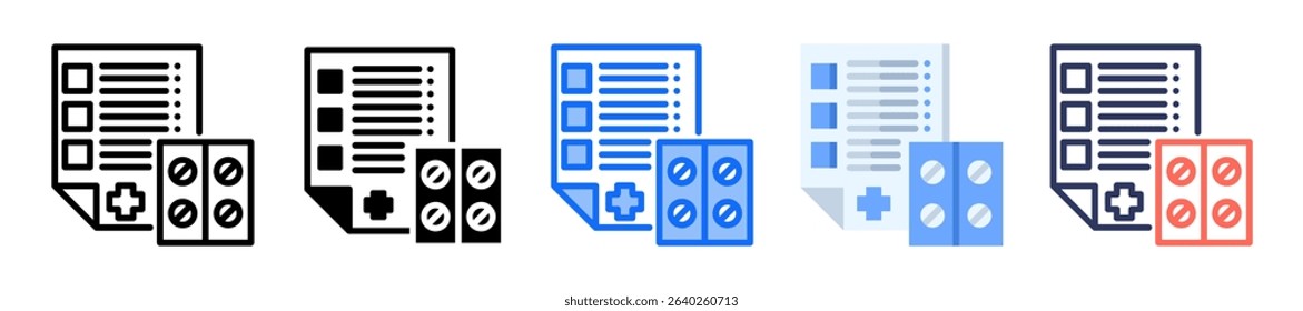 Prescription Pad Icon Multiple Style
