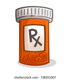 Prescription Pill Bottle Cartoon