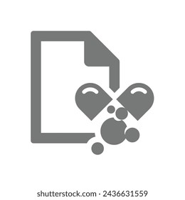 Prescription with pills vector icon. Recipe prescribed drug symbol.