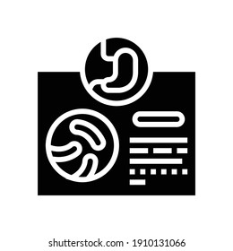 prescription probiotics glyph icon vector. prescription probiotics sign. isolated contour symbol black illustration