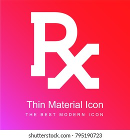 Prescription red and pink gradient material white icon minimal design