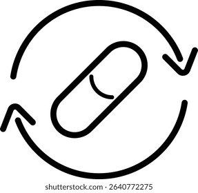 Prescription refill process icon design