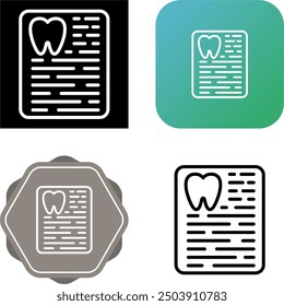 Prescription Unique Vector Icon Illustration