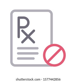 prescription vector color line icon 