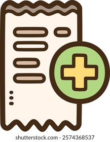 Prescription vector doodle illustration and graphic