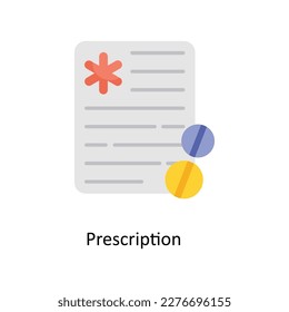 Prescription  Vector Flat Icons. Simple stock illustration stock
