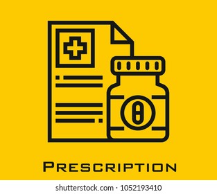 Prescription vector icon