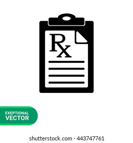 Prescription Vector Icon