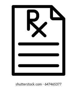 Prescription Vector Icon