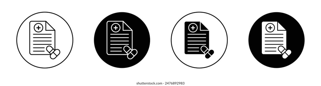 Símbolo de Vector de prescripción en estilo plano.