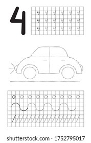 Prescriptions for children number 4, tasks circle the dots and color the pictures.