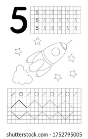 Prescriptions for children number 5, tasks circle the dots and color the pictures.