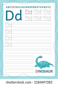 Recetas para niños. Foto de estilo escandinavo. Escribiendo cartas. Ilustración vectorial. Dinosaurio - D