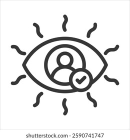 Presence Illusion Outline Icon Vector Illustration