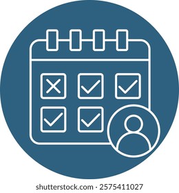 Presencing absence outline line art icon