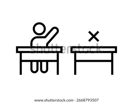 Present and absent icon on white background. Attendance icon. Eps 10.