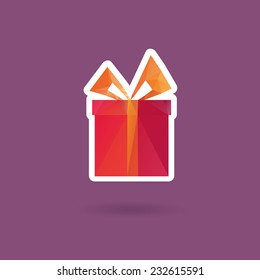 Present abstract isolated on a white backgrounds, vector illustration 