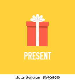 present art icon. present classic background. present illustration concept. 