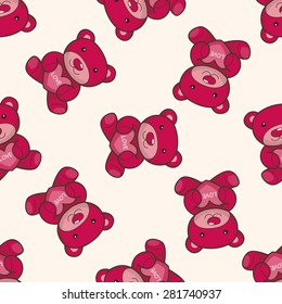 present bear , cartoon seamless pattern background