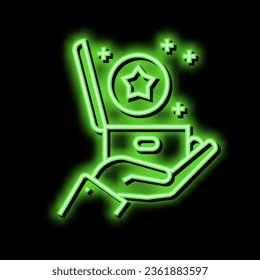 present bonus neon light sign vector. present bonus illustration