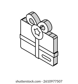 present box bonus isometric icon vector. present box bonus sign. isolated symbol illustration