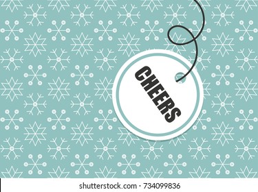 Present box card design. Vector illustration.